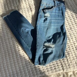 Vanilla Star Blue Distressed Skinny Jeans